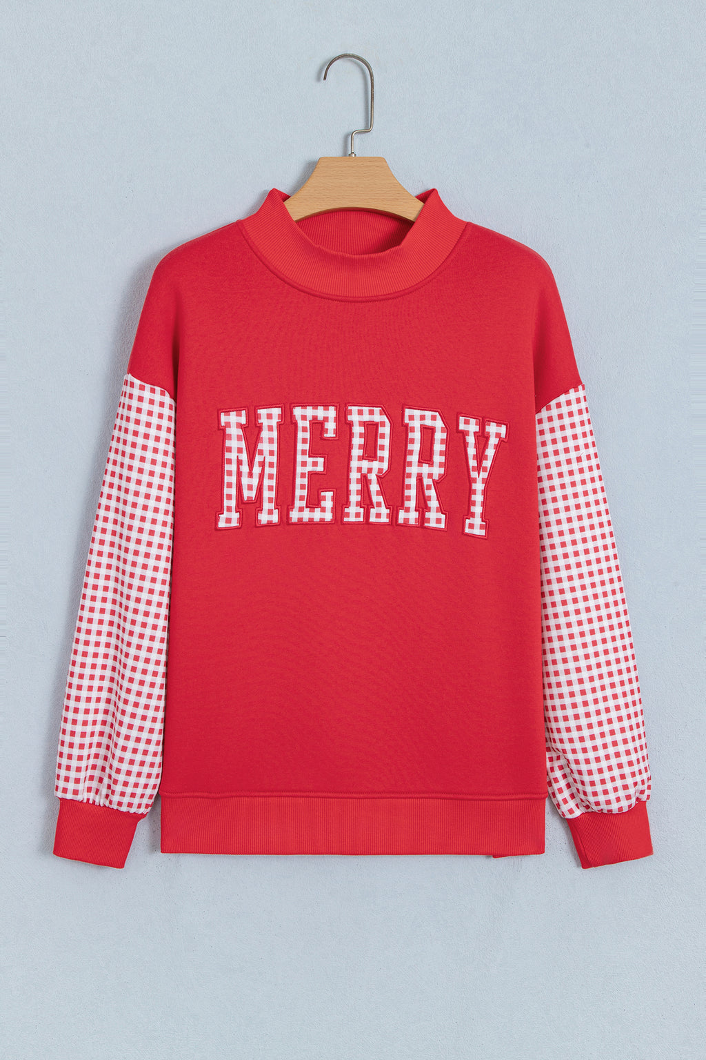 Carrot Gingham Plaid Oversized Pullover Sweatshirt