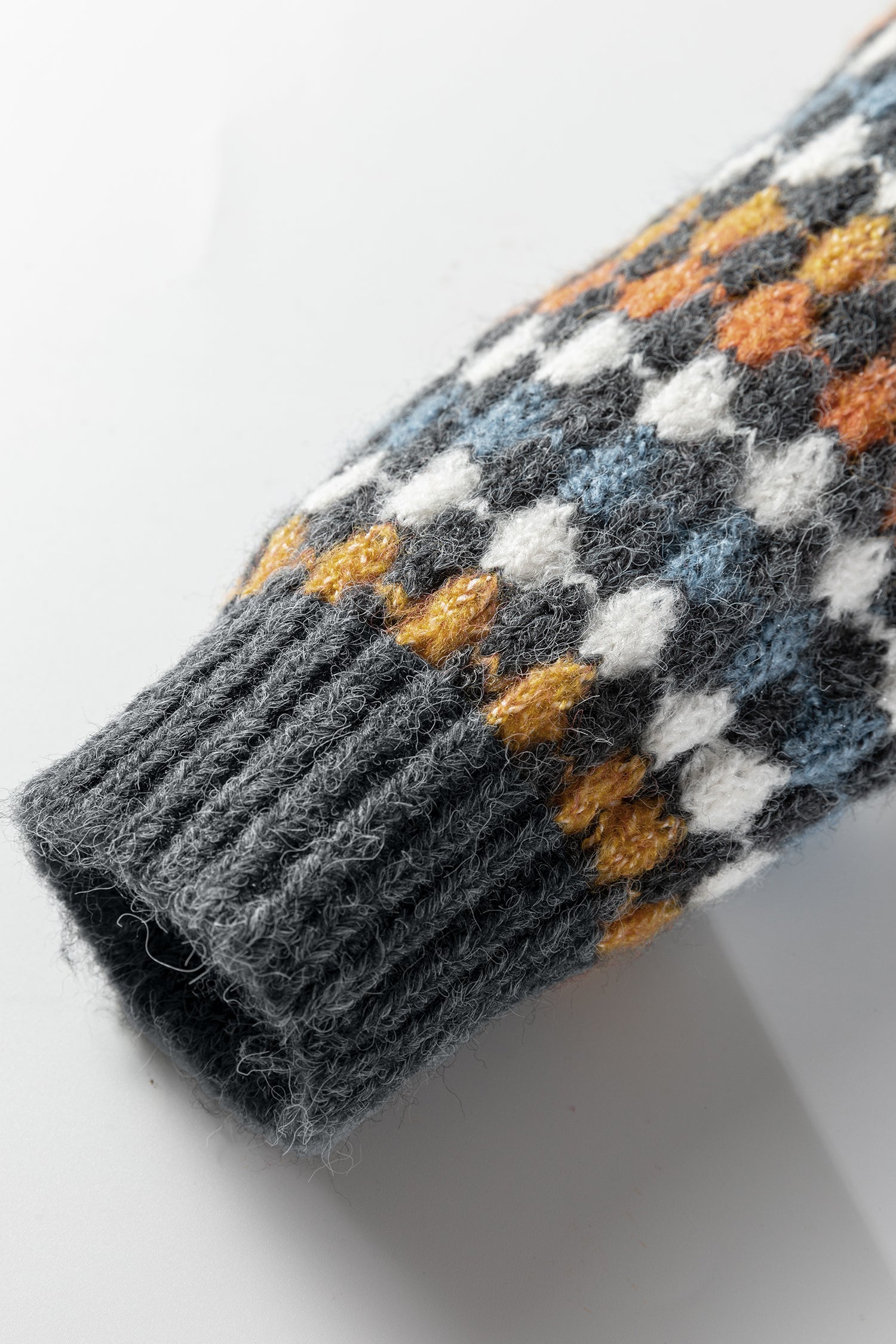 Gray Dotty Pattern Knit Button Front V Neck Sweater Cardigan