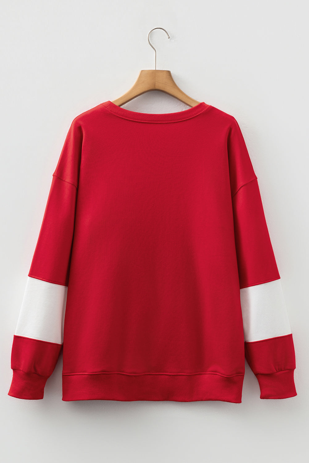 Evergreen Colorblock Drop Shoulder Baggy Sweatshirt