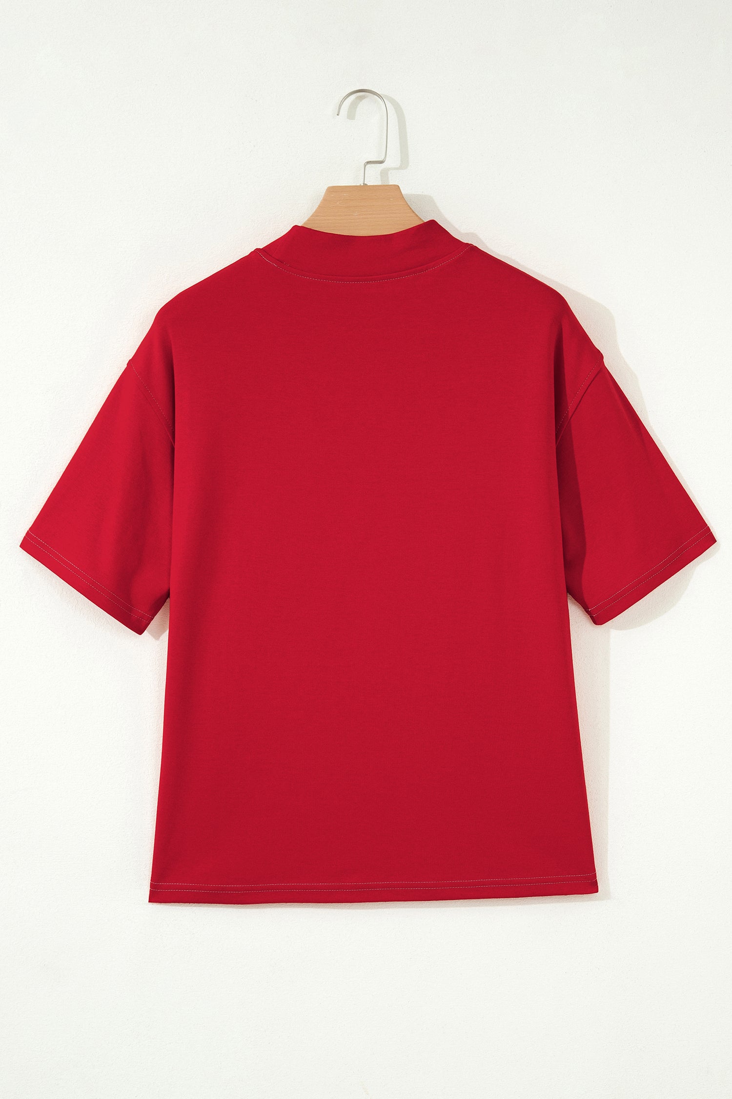 Light Grey Reversible Contrast-Stitched T-Shirt