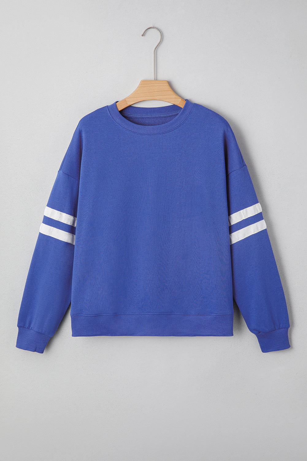 Evergreen Varsity Striped Detail Drop Shoulder Oversized Sweatshirt