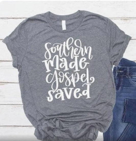 Southern Made and Gospel Saved Graphic Tee