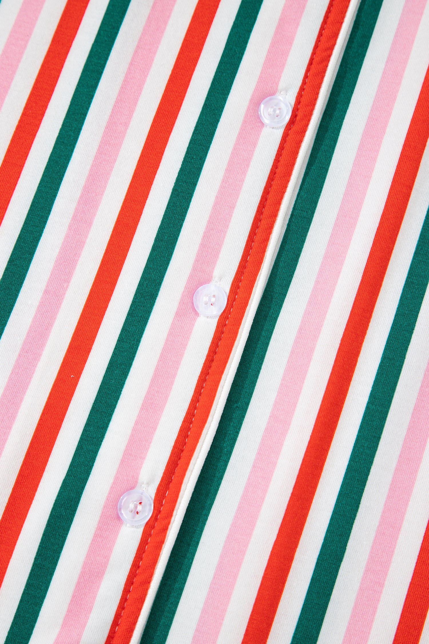 Pink Stripe Christmas Long Sleeve Shirt Style Lounge Dress