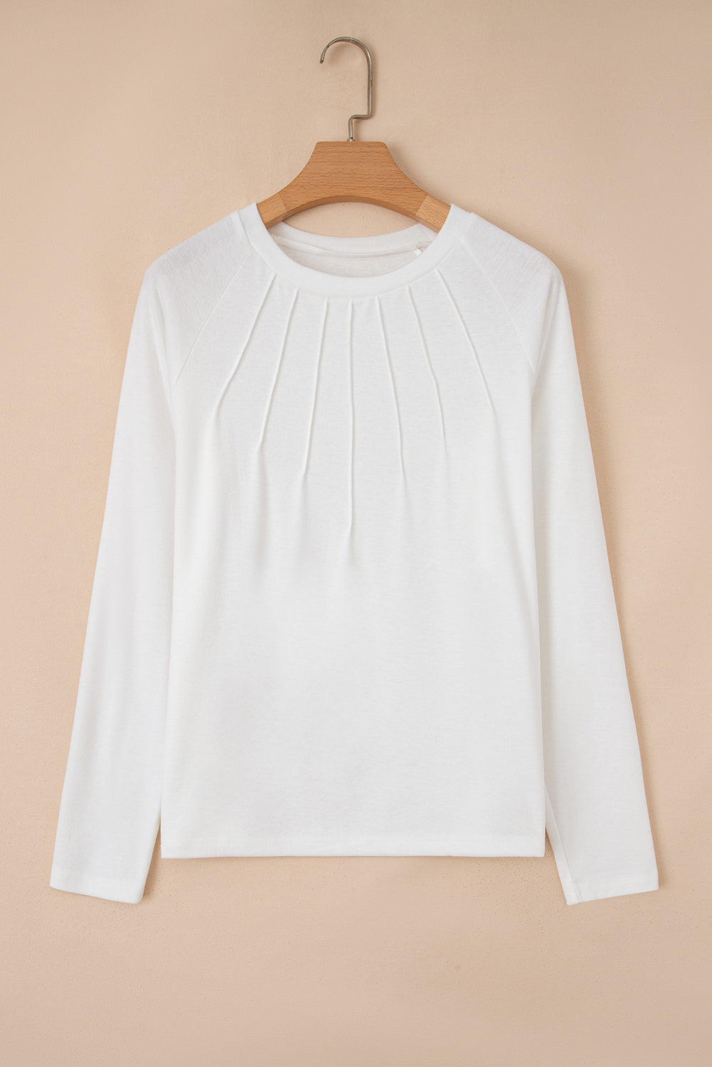 Black Solid Color Seam Detail Raglan Long Sleeve Top