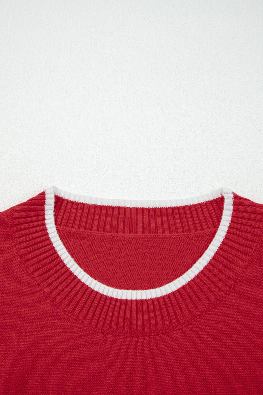 Black Contrast Trim Big Bow Accent Holiday Cropped Sweater