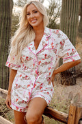 Aruba Blue Cowgirl Country Print Pajamas Set