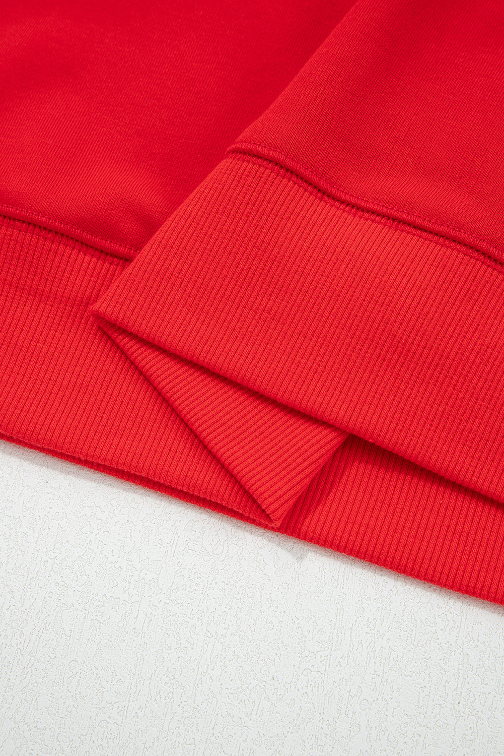 Fiery Red How Bout Them Dawgs Embroidered Script Balloon Sleeve Sweatshirt