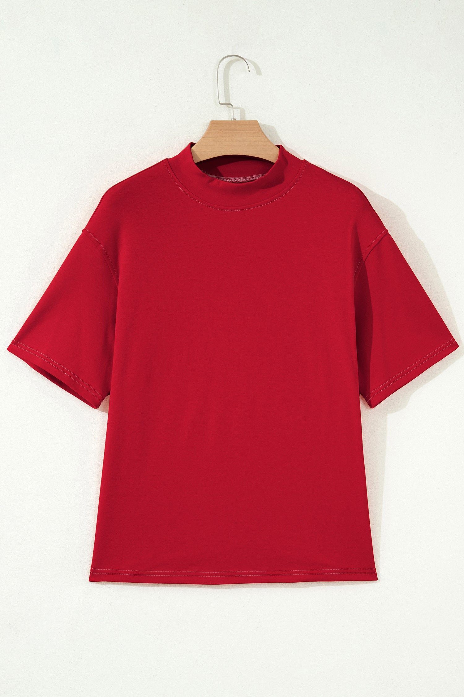 Light Grey Reversible Contrast-Stitched T-Shirt
