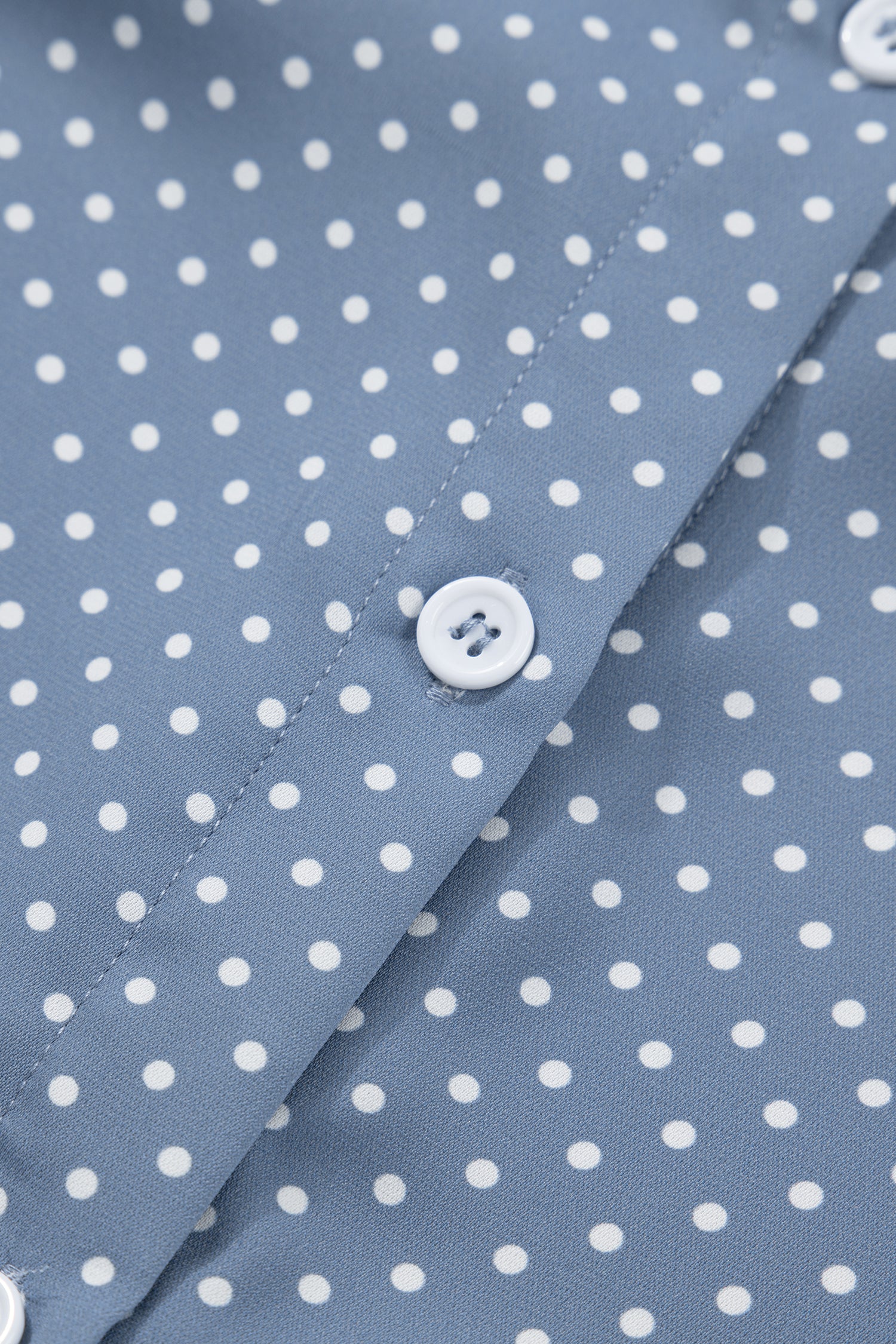 Khaki Dotted Print Cuffed Short Sleeve Shirt