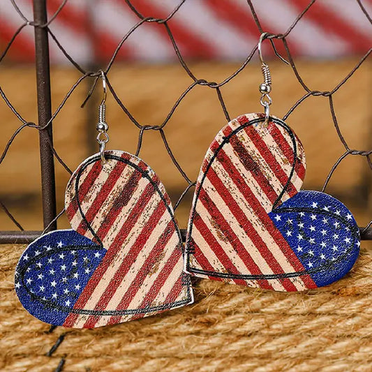 American Flag Independence Day 4th of July Earrings