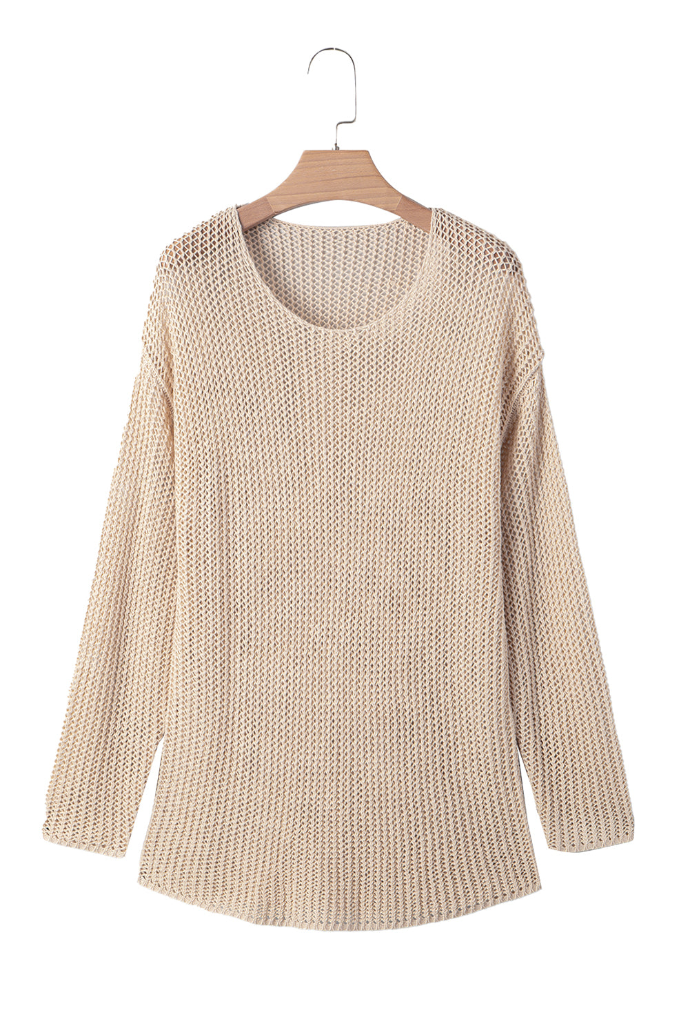 Black Crochet Hollow-out Jumper Top Sweater