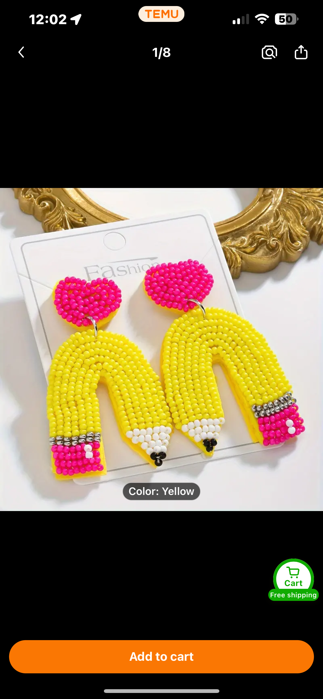 Beaded pencil earrings