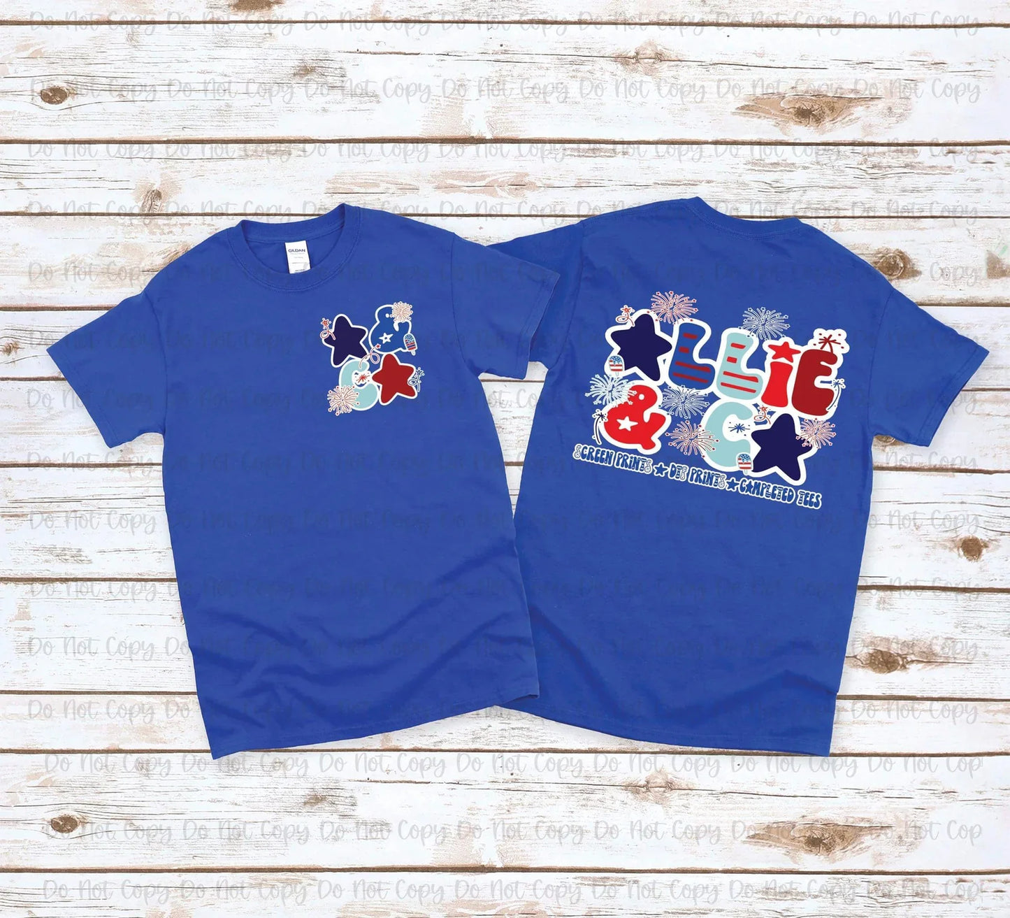 Groovy Patriotic Business Tee Front & Back