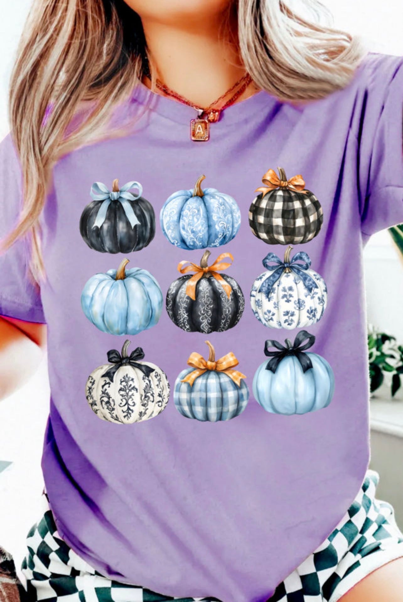 Pumpkin purple graphic tee
