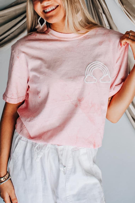 Bleached comfort colors There’s always rain before rainbows graphic tee