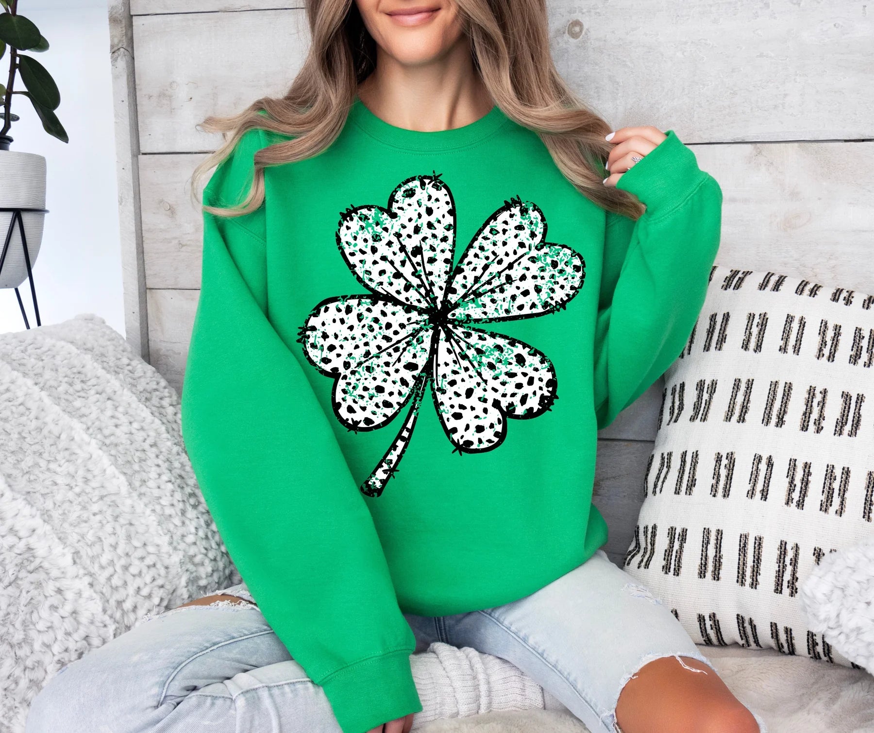 Dalmatian Shamrock Graphic Tee
