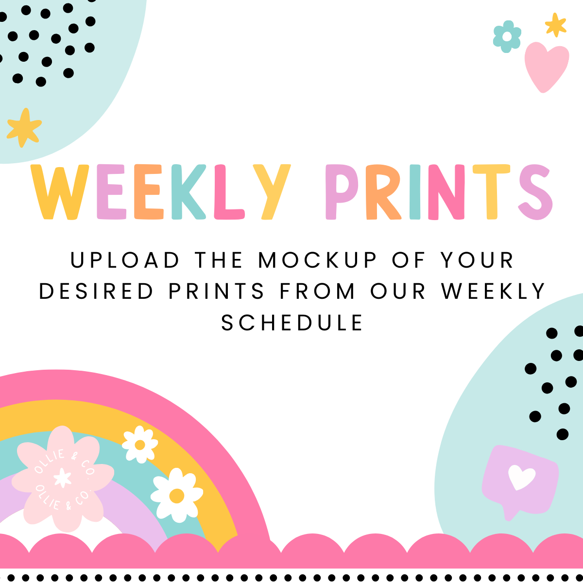 Weekly Schedule Prints