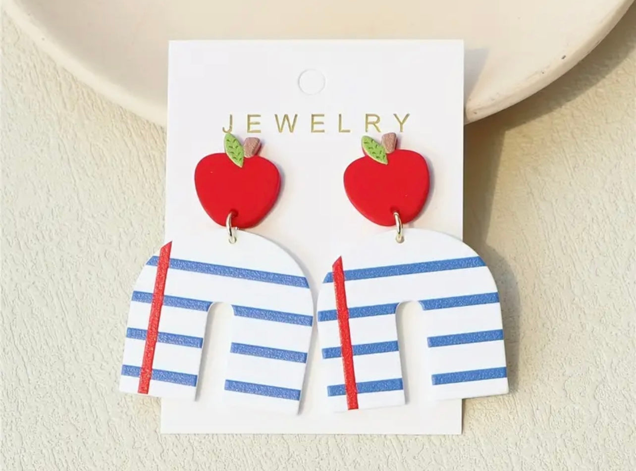 Apple/Paper earrings