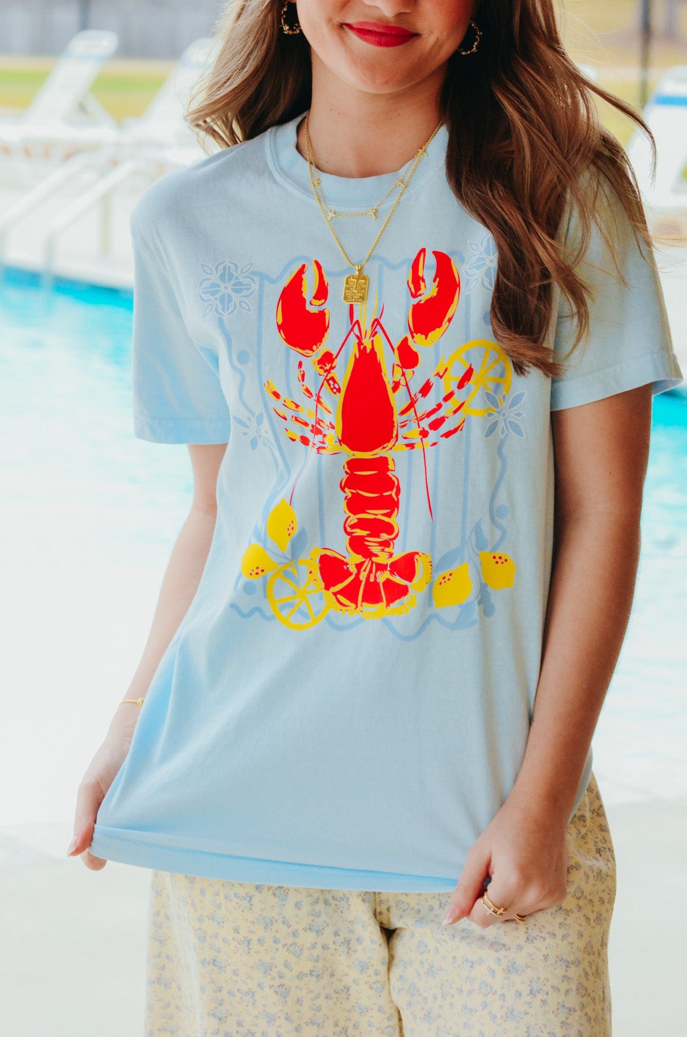 Lobster Life Light Blue Tee