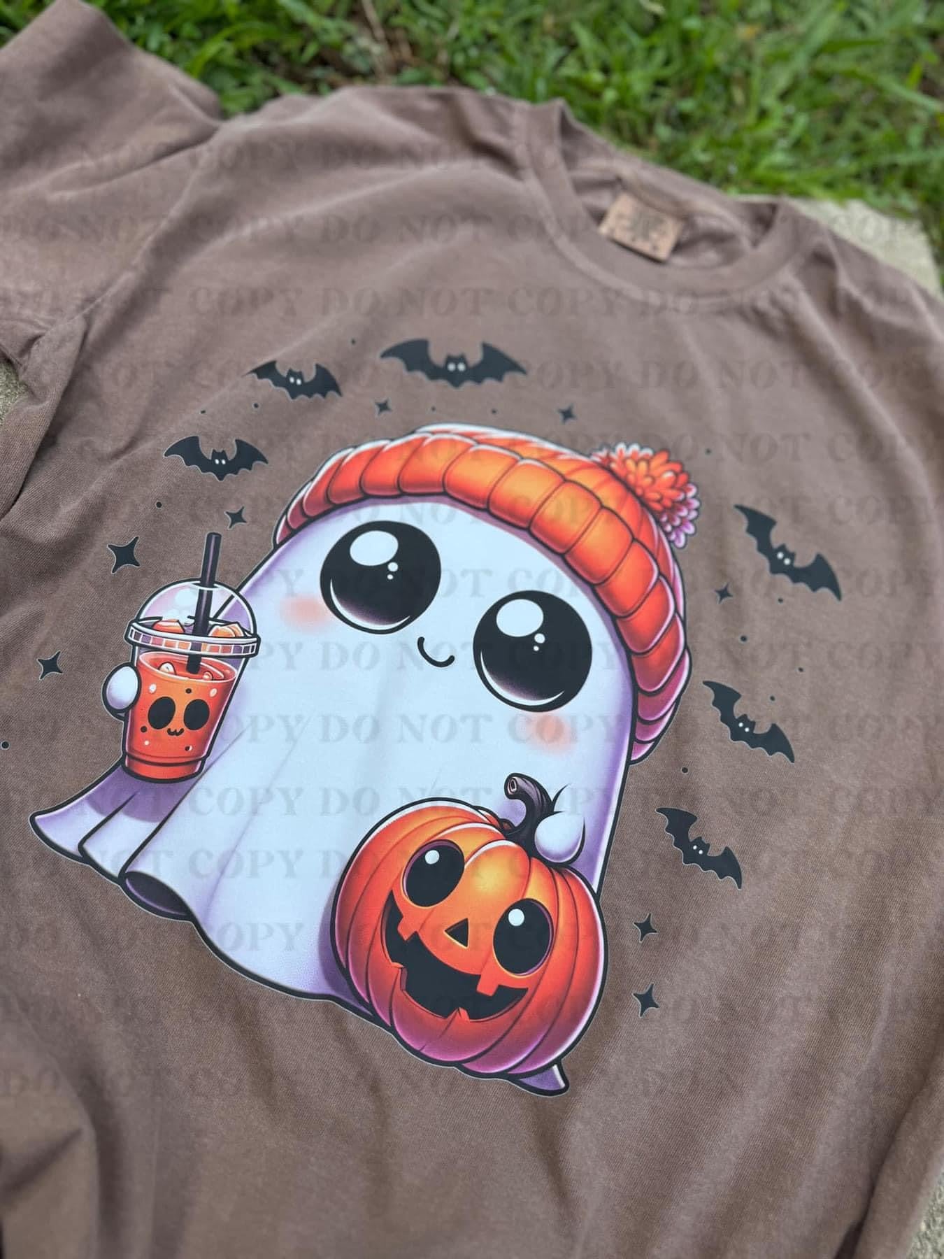 Ghost with all things Fall graphic tee