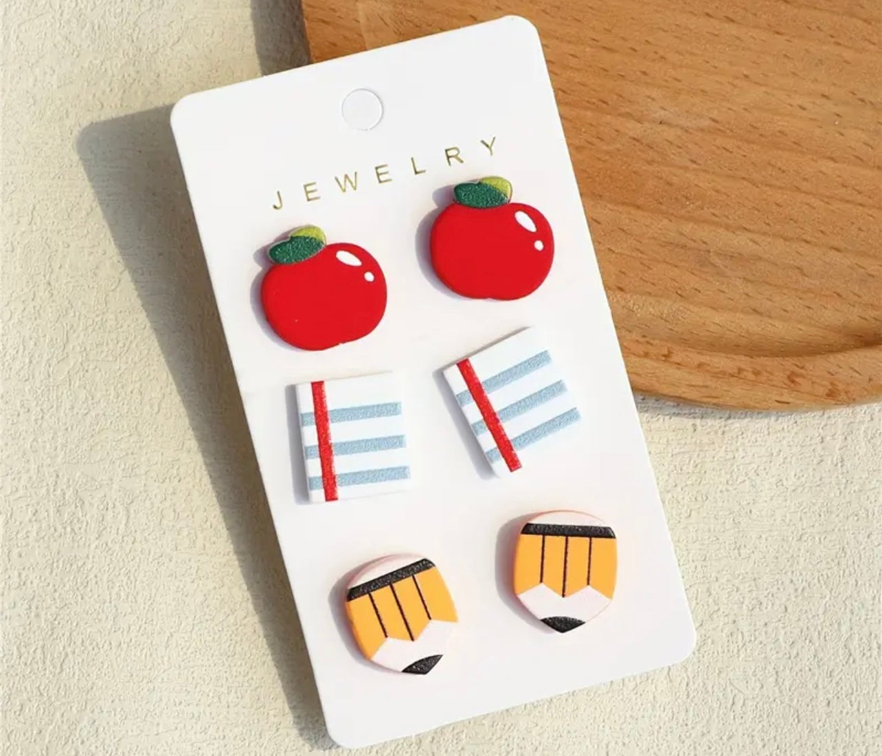 School three pack earrings