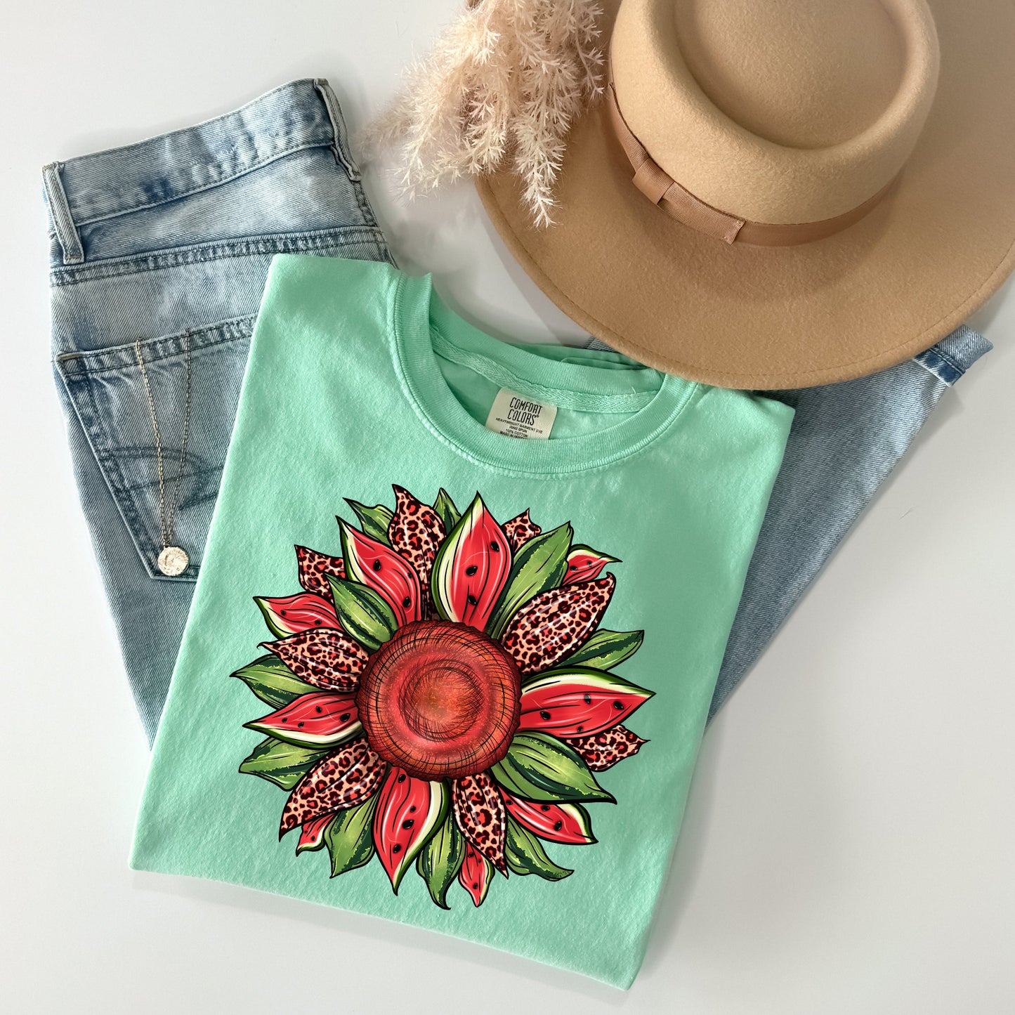 Watermelon Sunflower - Comfort Colors Graphic Tee