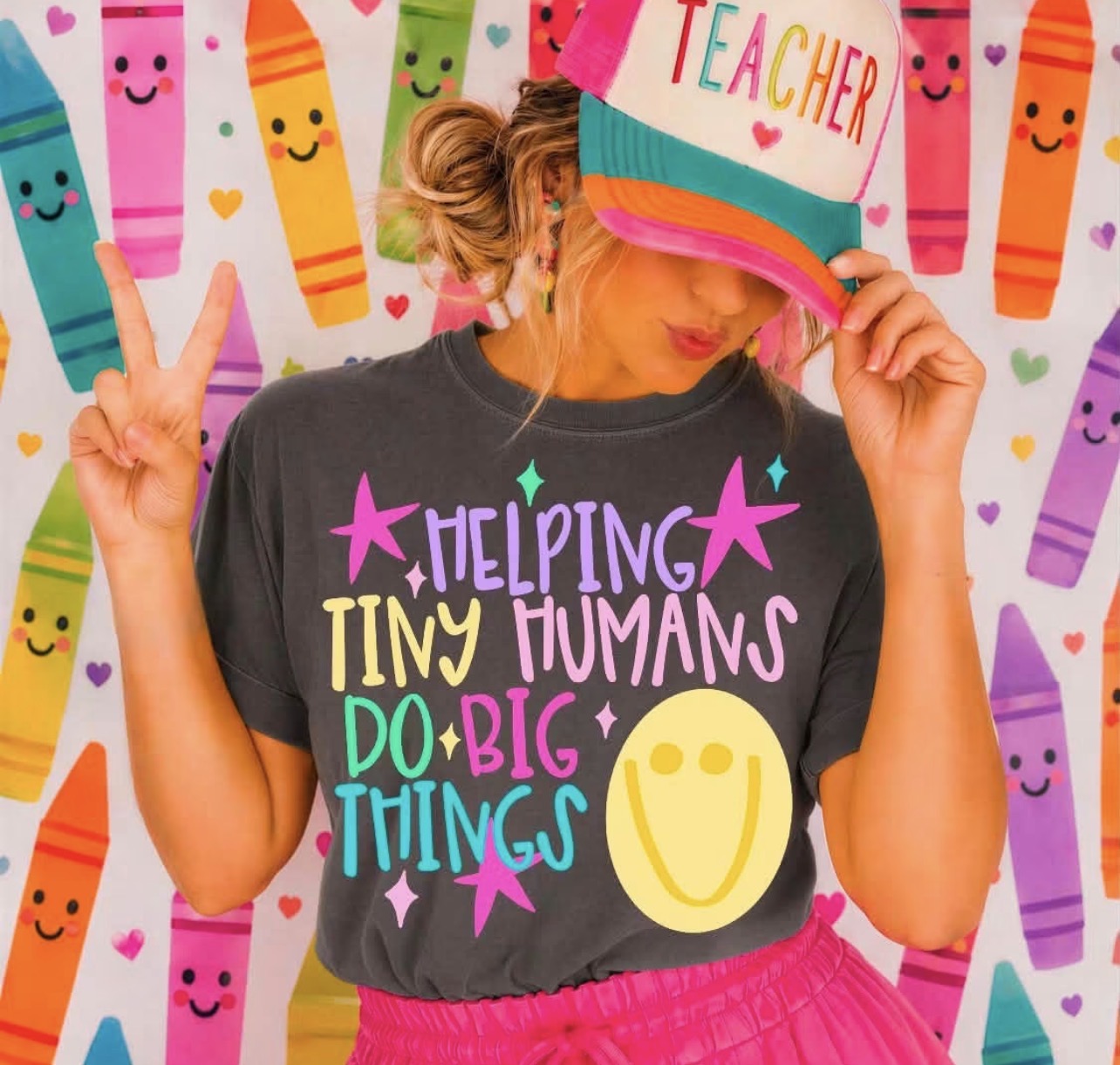 Helping Tiny Humans Do Big Things graphic tee
