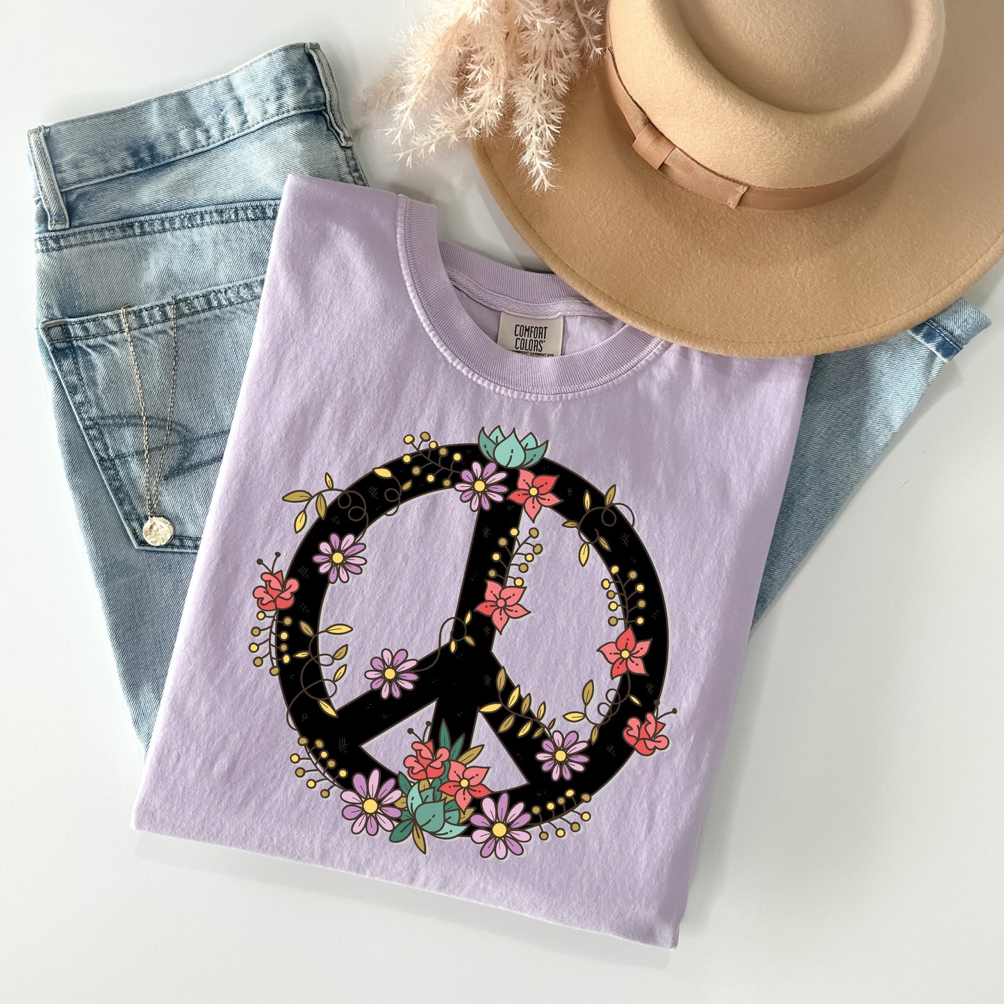 Floral Peace - Comfort Colors Graphic Tee