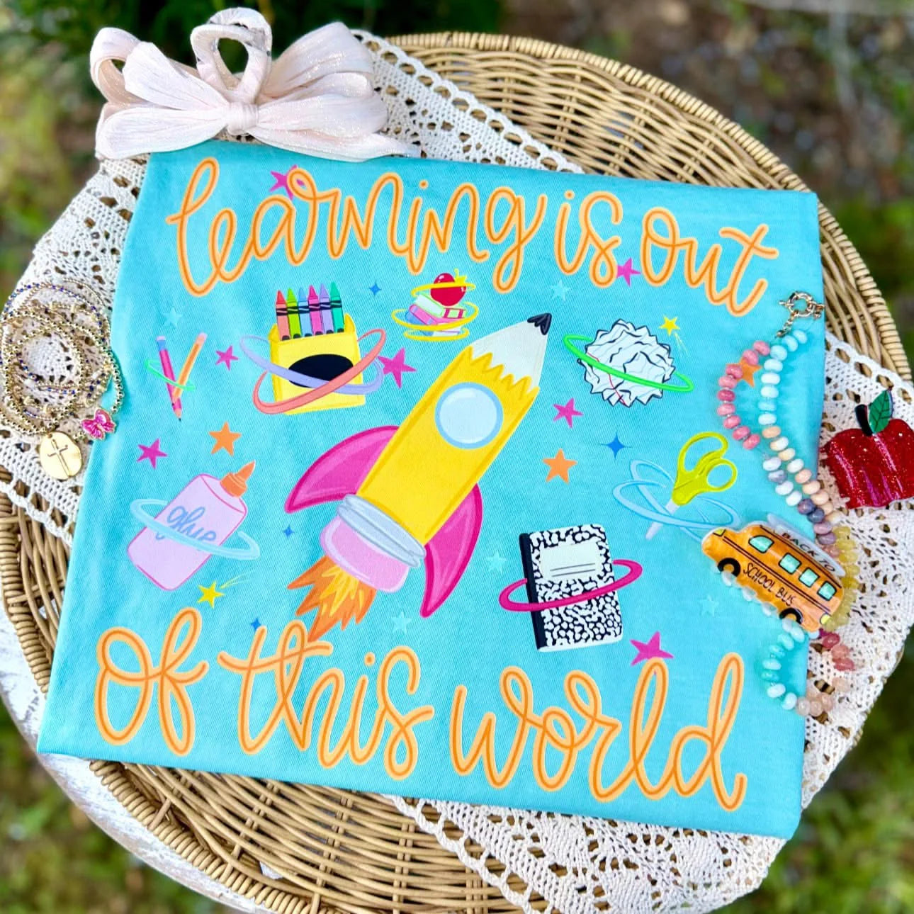 Learning is Out of this World graphic tee