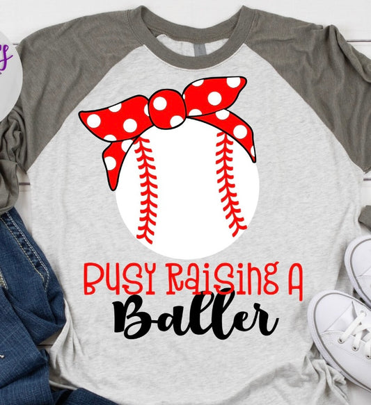 Busy Raising Baller Graphic Tee