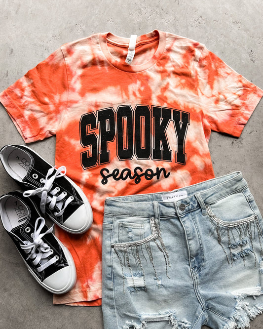 Spooky Season Bleached Bella Canvas Graphic Tee