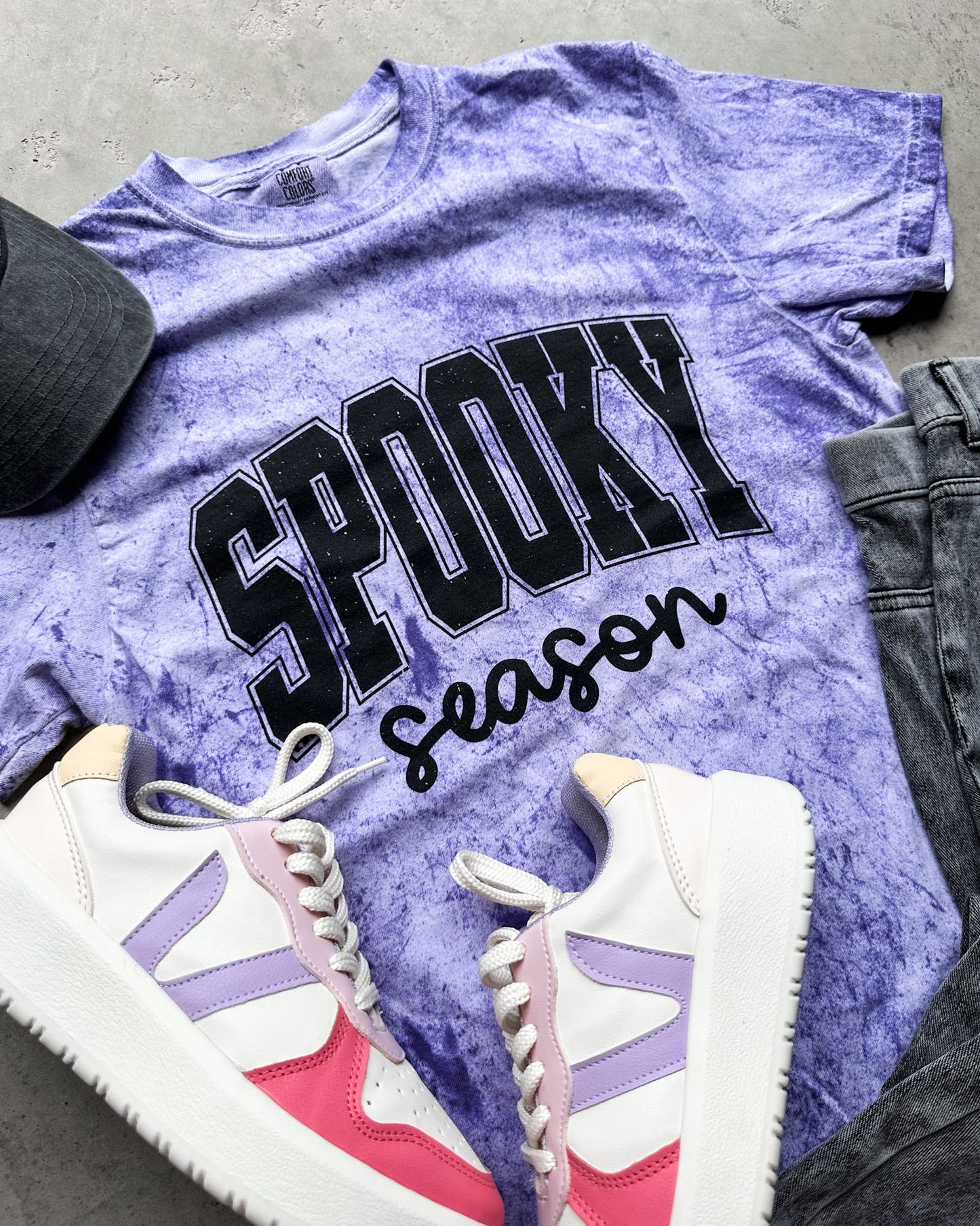 Spooky Season Purple Colorblast Graphic Tee