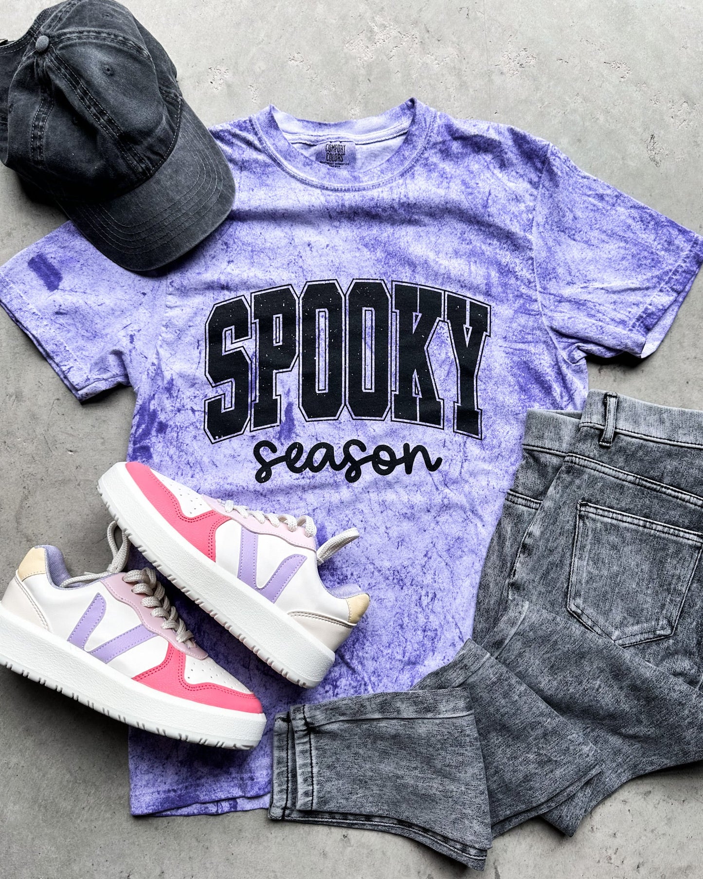 Spooky Season Purple Colorblast Graphic Tee