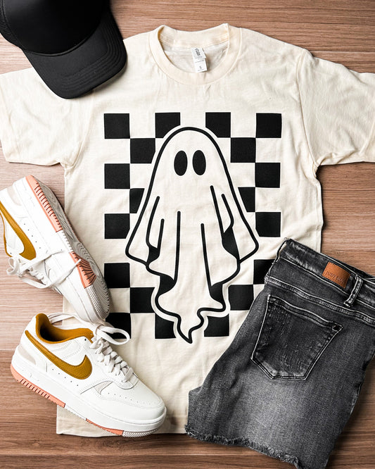 Checkered Ghost Graphic Tee