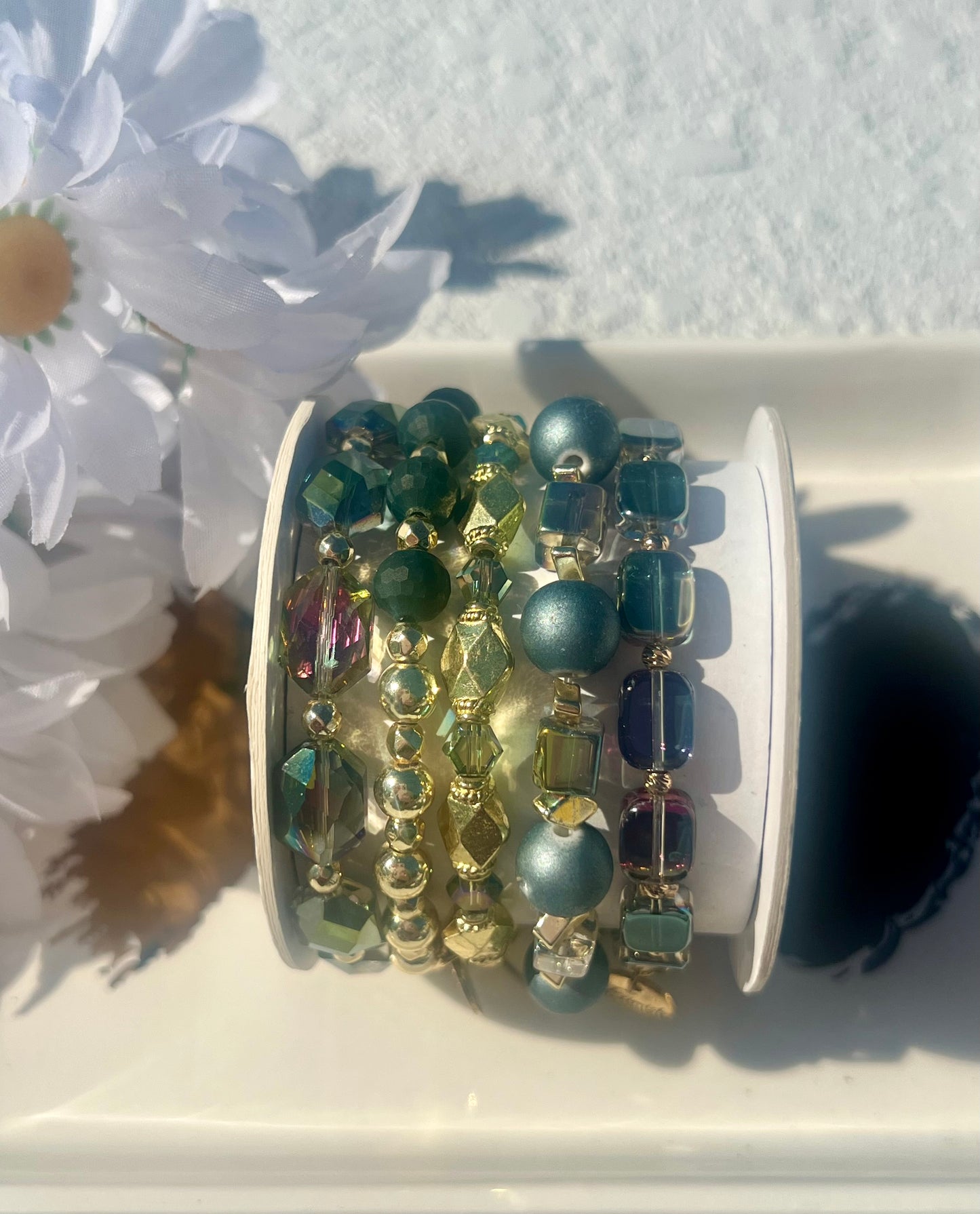 Erimish- Gallery Jar  - stack of 5 bracelets- extended