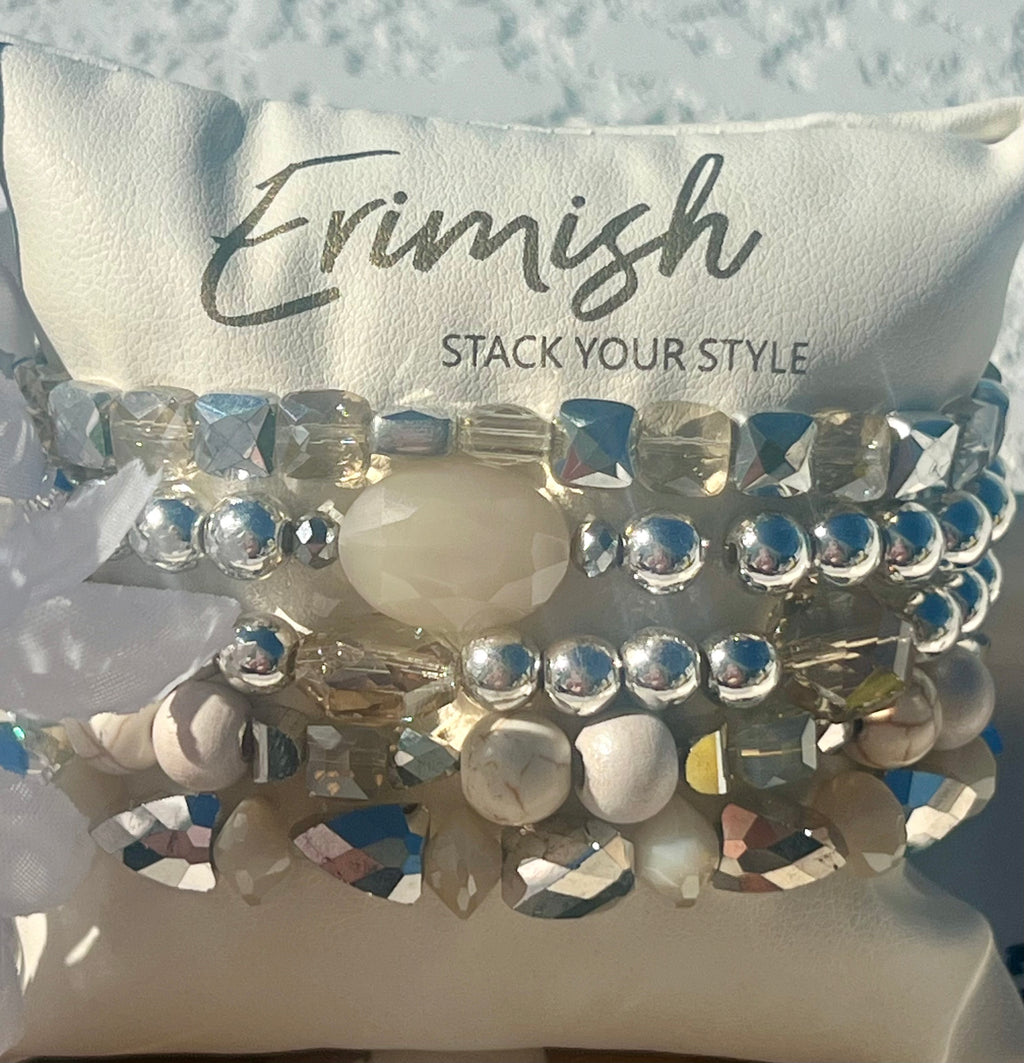 Erimish:  Marble Jar  - stack of 5 bracelets