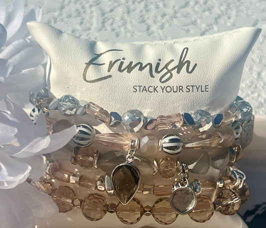 ERIMISH 5 bracelet nude set