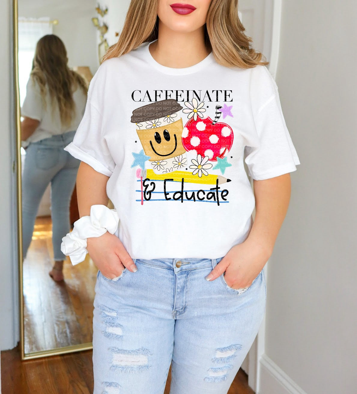Caffinate & Educate Graphic tee