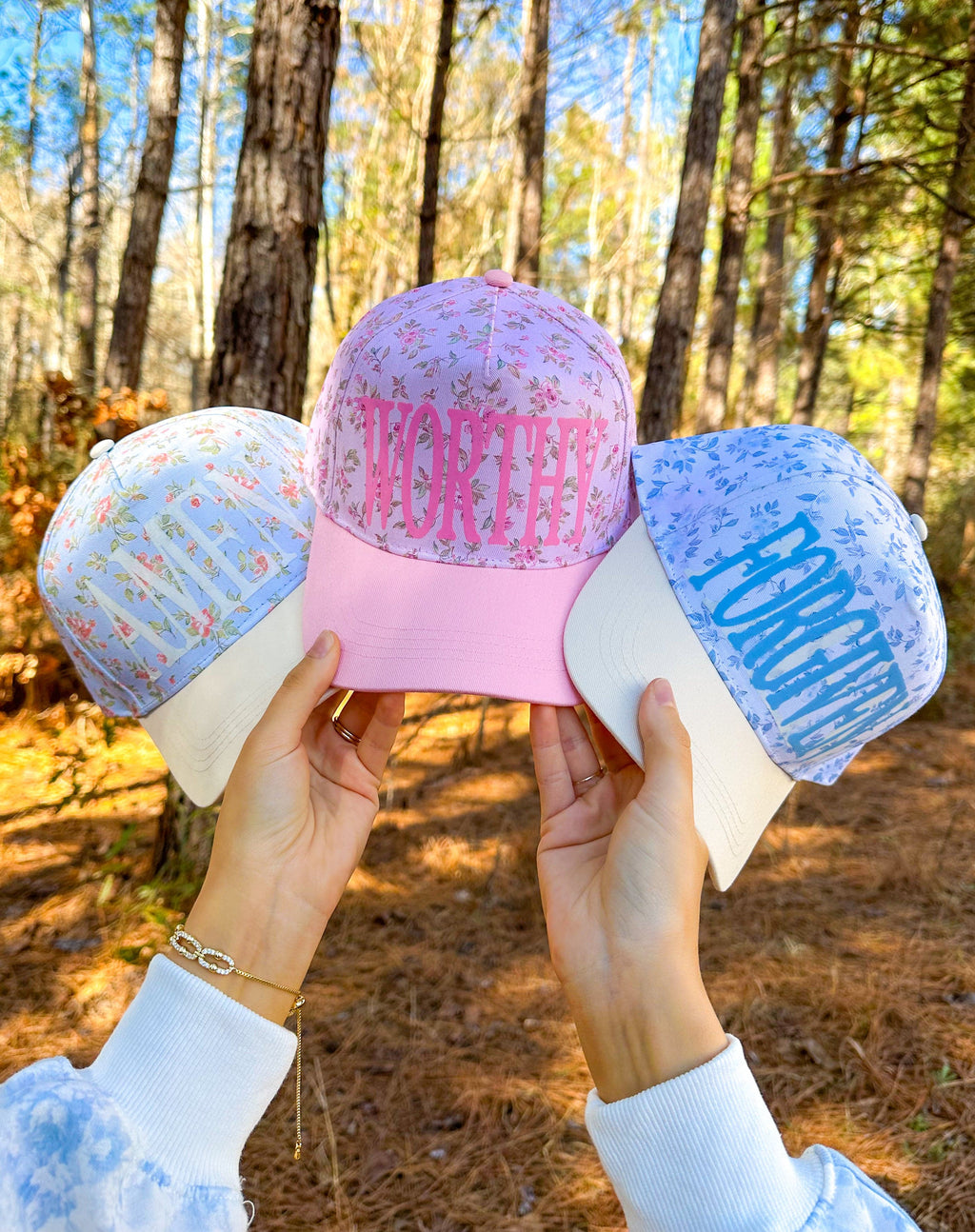 WORTHY Floral Light Pink Trucker Hat
