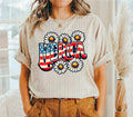 Merica with sunflowers graphic tee