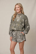 PREORDER ITEM (Estimated ship date 11/10) JESUS LOVES MINI Vintage Camo Mock Neck Sweatshirt