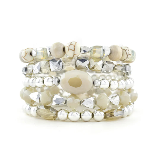 Erimish:  Marble Jar  - stack of 5 bracelets