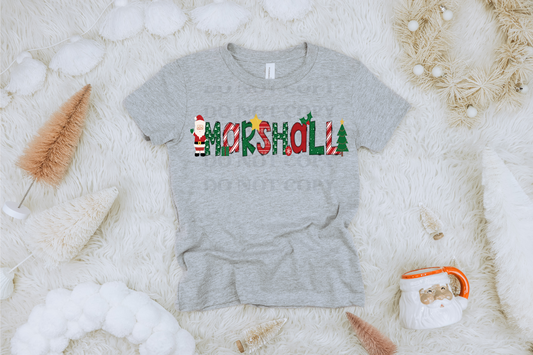 Youth Christmas Names Completed tee