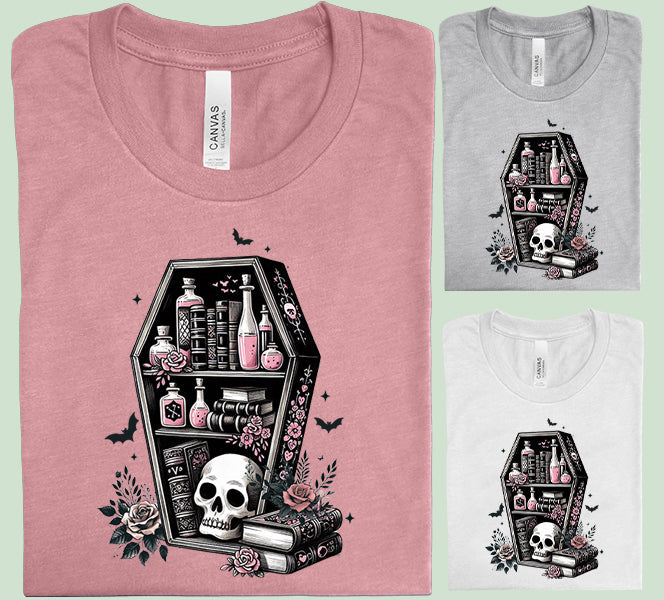 Coffin Bookshelf - Graphic Tee