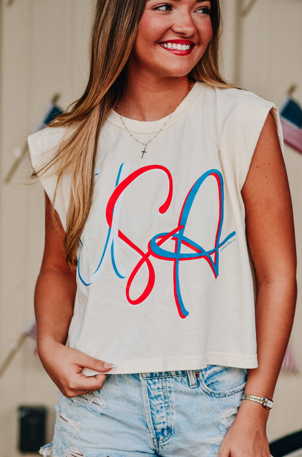 USA Muscle Ivory Tee