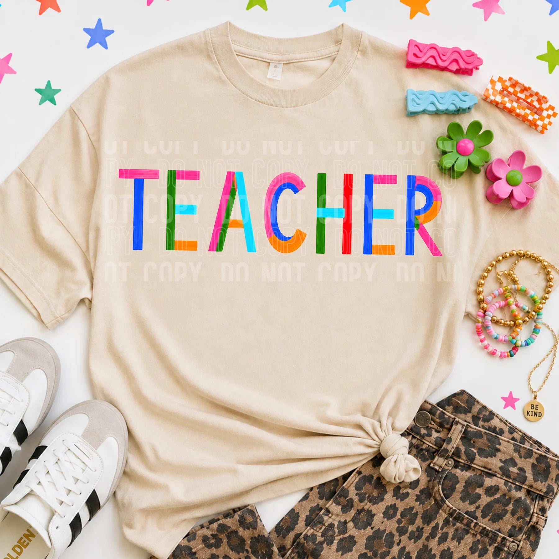 TEACHER graphic tee (multicolor)