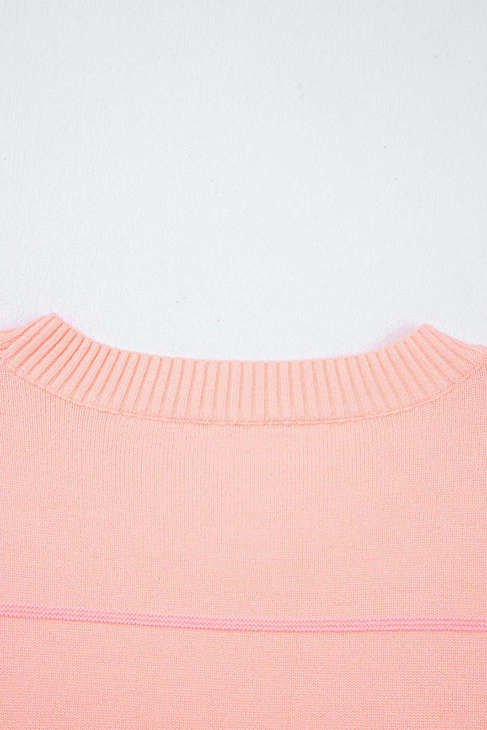 Green Colorblock Striped Half Sleeve Drop Shoulder Sweater