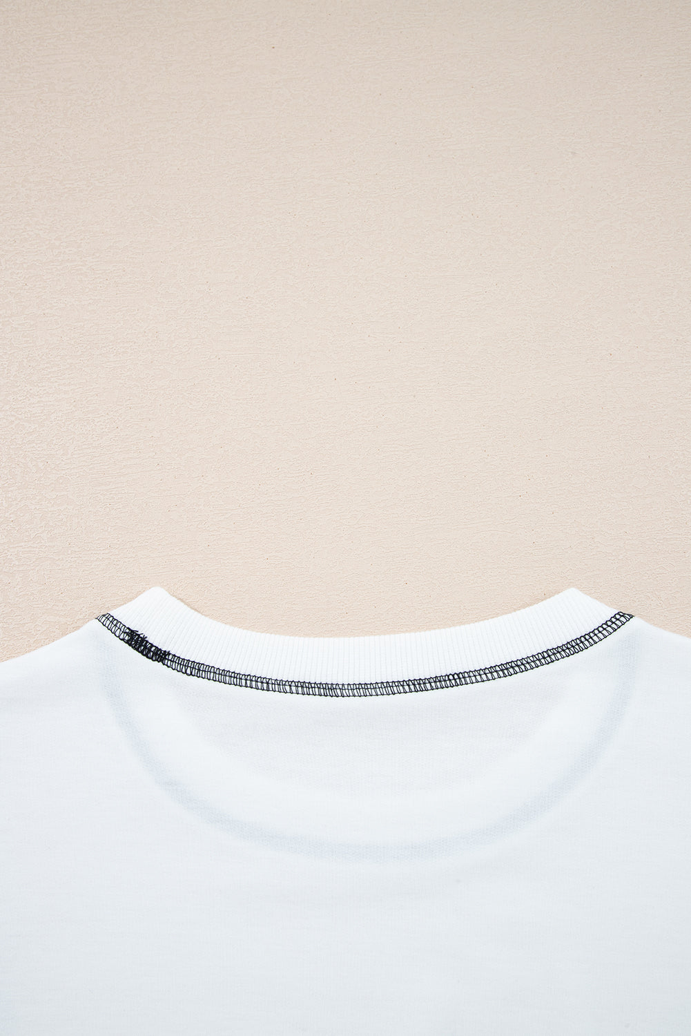White Stripe Colorblock Patchwork Contrast Stitching Oversize Sweatshirt