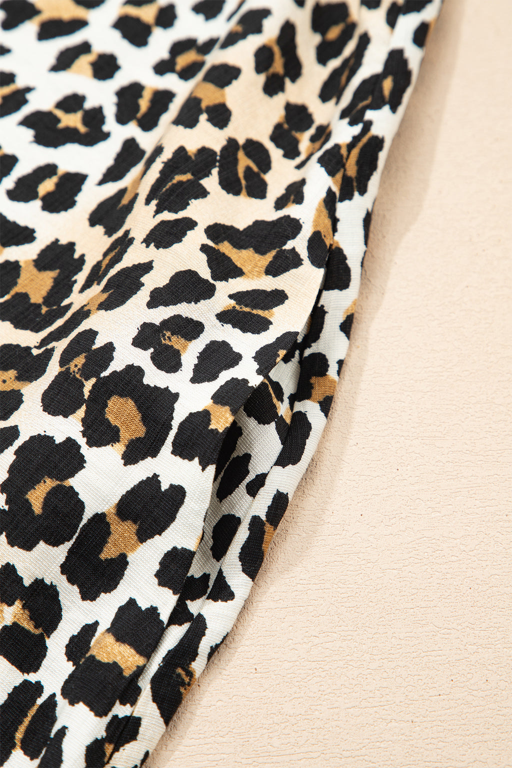 Multicolour Half Buttons Short Sleeve Loose Leopard Mini Dress with Pockets