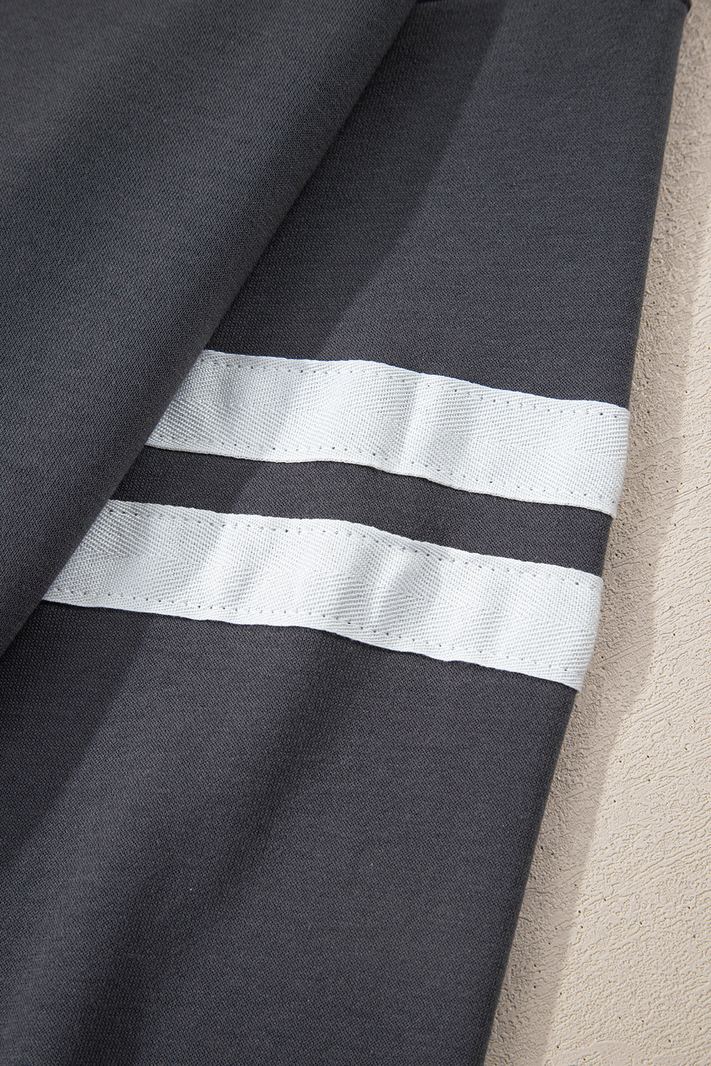 Evergreen Varsity Striped Detail Drop Shoulder Oversized Sweatshirt